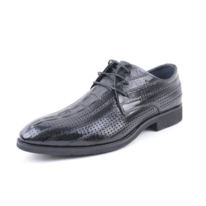 

SHUANGFENG Men Formal Shoes 2018 Summer Men's Dress Shoes Genuine Leather Men Shoes Breathable Wedding Shoes zapatos hombre