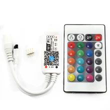 LED WIFI Mini Controller DC12V With 24 IR Key Remote Controller For RGB/RGBW LED Strip Magic Home Tool (C17)