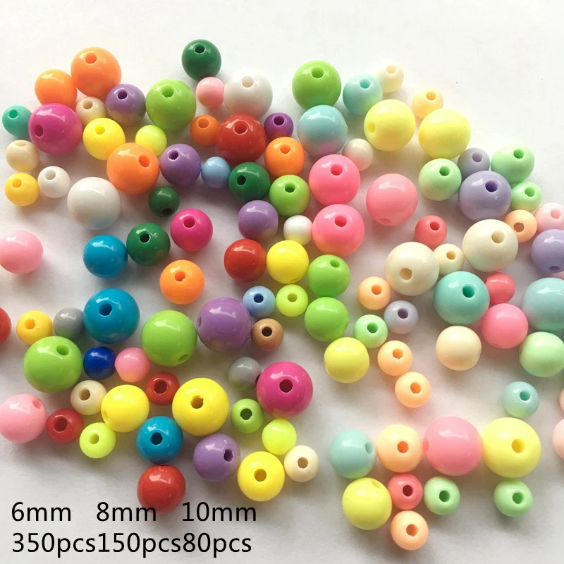 NEW ARRIVAL 80PCS 8MM MULTI COLOURED JELLY ROUND ACRYLIC BEADS CRAFTS BEADS
