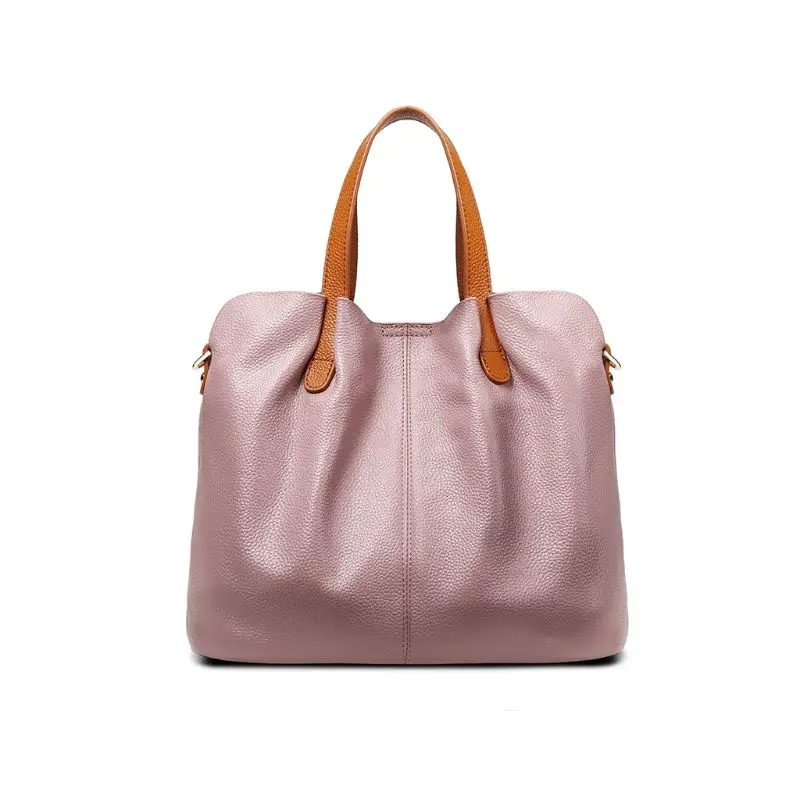 

2pcs Genuine Leather Satchel Crossbody Shoulder Bag Tote Purse with Inner Bag Handbag for Women Beach Travel Party Use Supplies