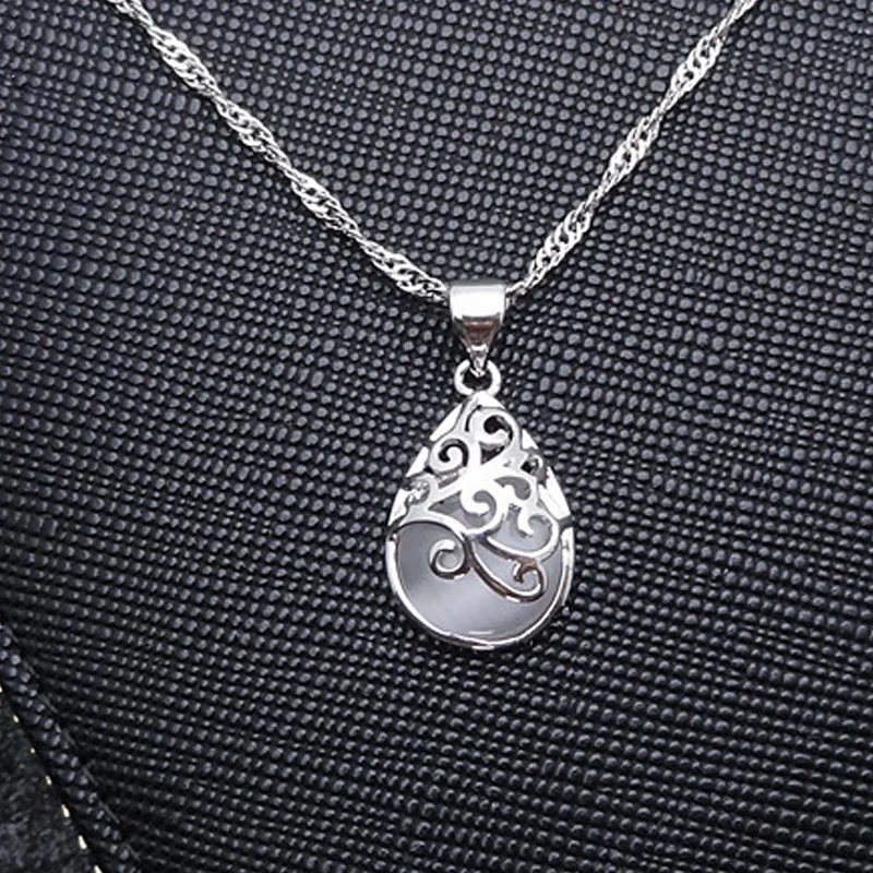 vintage water drop necklace jewelry  (5)