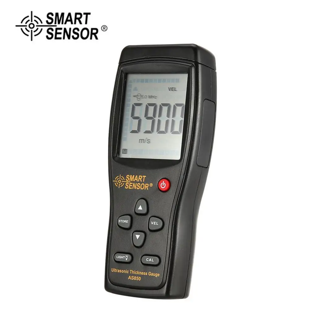 

SMART SENSOR AS850 Ultrasonic Thickness Gauge Tester Sound Velocity Meter Metal Width Measuring Instrument 1.2 to 225MM