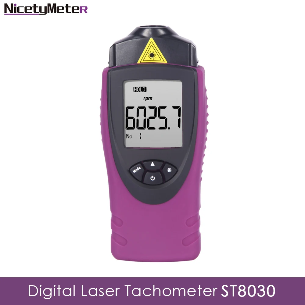 Nicetymeter ST8030 5-разрядный большой ЖК-дисплей Бесконтактный Скорость тестер ветер Скорость Датчик Портативный цифровой тахометр об/мин