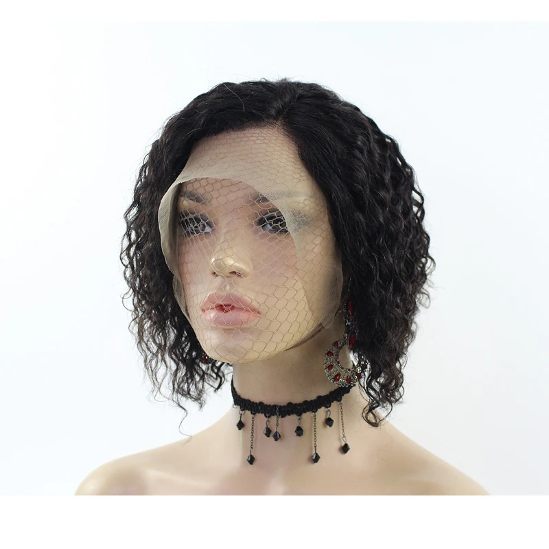 Pixie Cut Короткий Боб 13*6 парик из натуральных человеческих волос для черных женщин