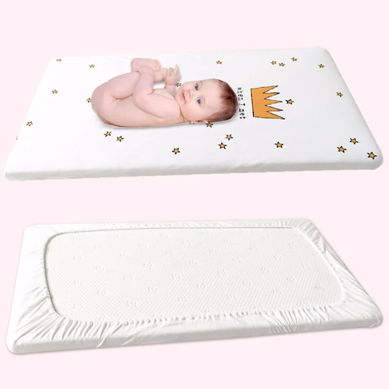 Кровать для новорожденных крышка хлопок кроватки простыня мягкая детская кровать защитный чехол для матраса мультфильм постельные принадлежности для новорожденных 130*70 см