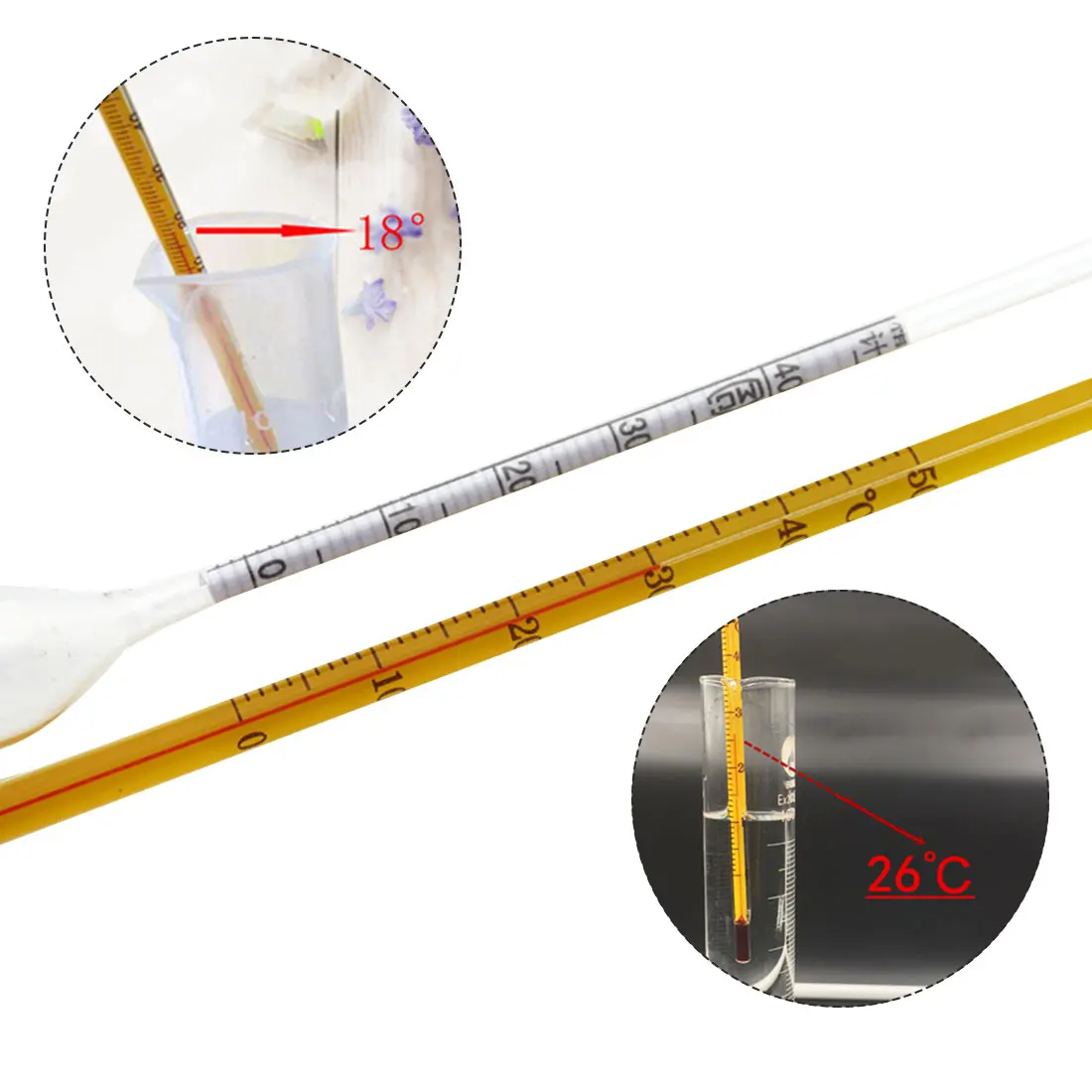 0- гидрометр спиртометр тестер набор Измеритель концентрации алкоголя+ термометр 3 шт