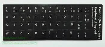 

200pcs/lot French Keyboard Sticker with Nikto Paper Franch AZERTY laptop desktop keyboards Stickers 11.6 12 13.3 14 15.4 17.3