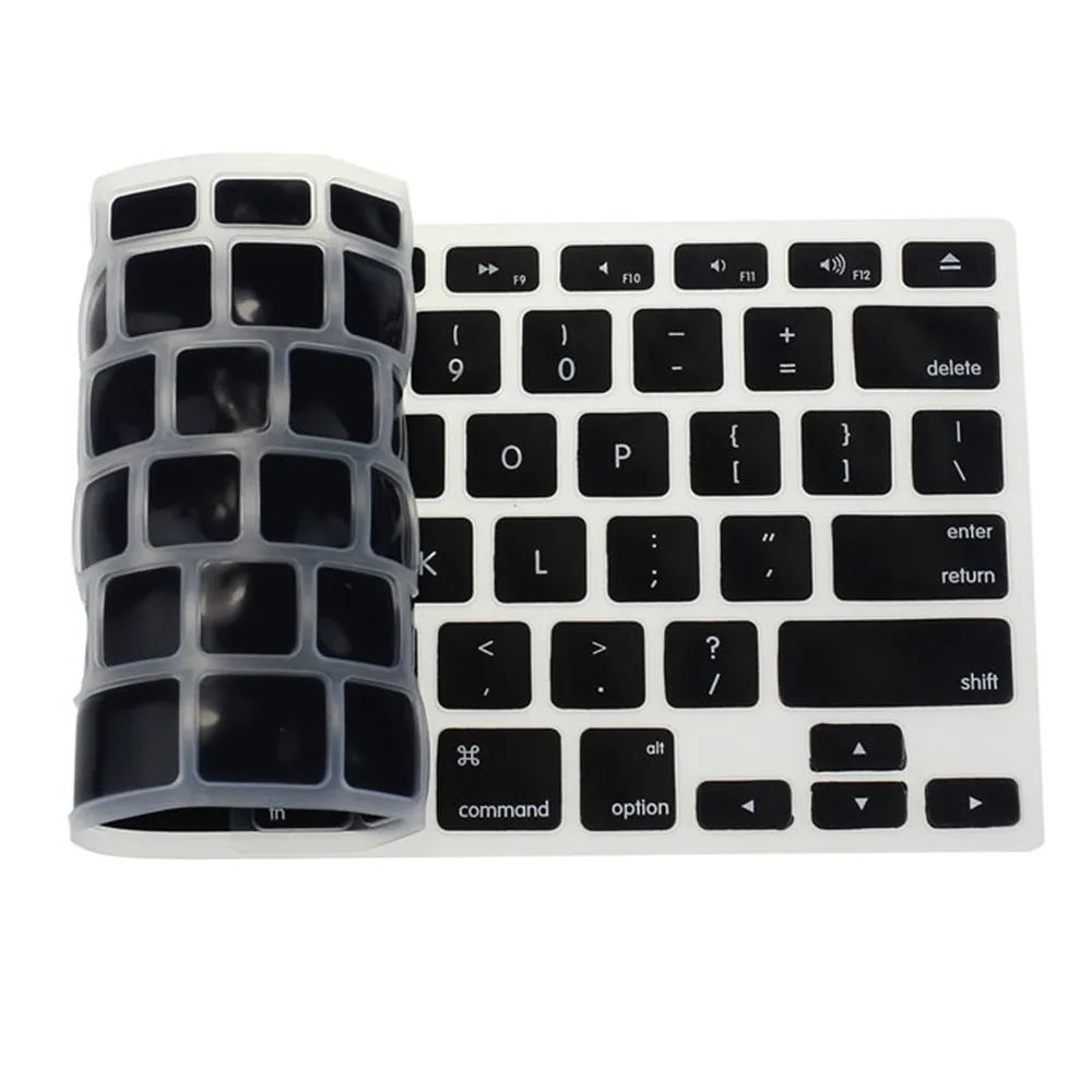 Laptop Keyboard Cover Black Silicone Keyboard Skin Cover For Apple
