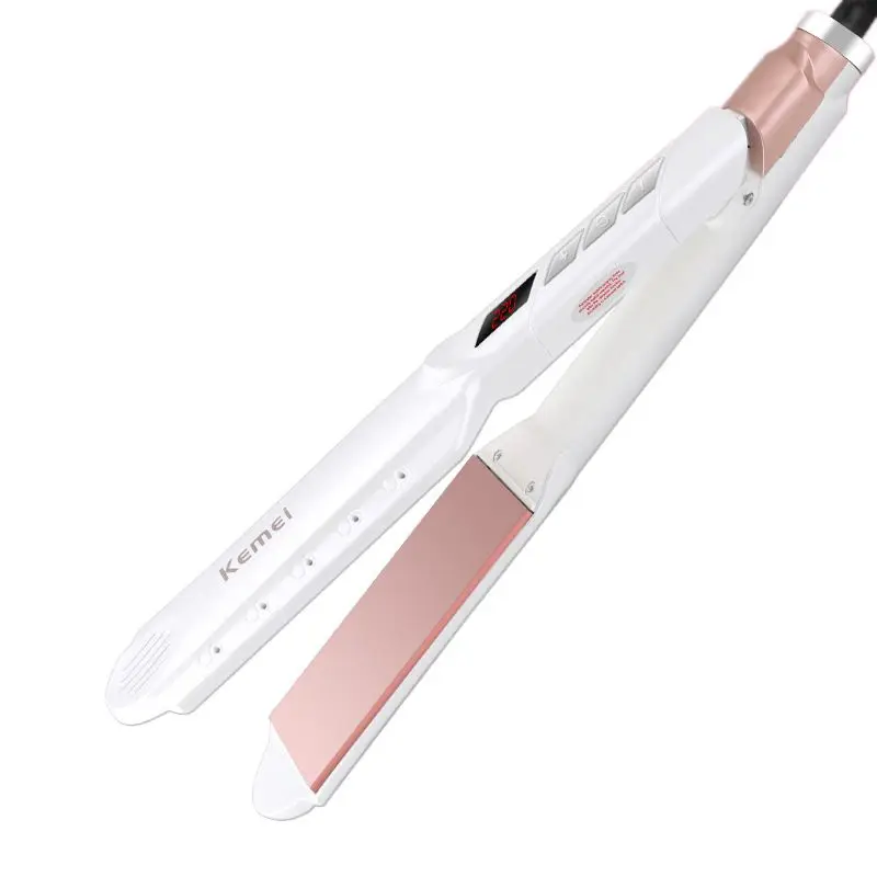 

Kemei KM-8852 Women Hair straightener 220-240V Professional Hair Care 15s Rapid Heating Ceramic Styling Tools Straight hair