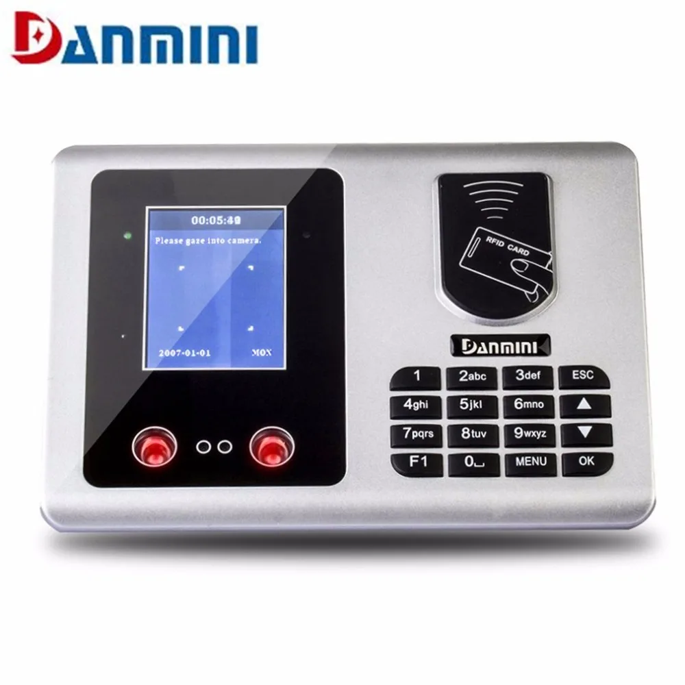 

Danmini A502 2.8inch TFT Free-software Face ID Card Recognition Attendance Machine Employee Attendance Recorder US EU UK AU Plug