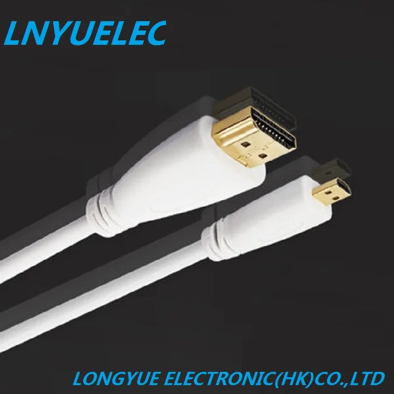 LNYUELEC 0 5 м 1 2 3 MICRO HDMI к кабель с Ethernet для сотовых телефонов win8 4k x 2k 3D PS3 XBOX|micro hdmi to|micro to