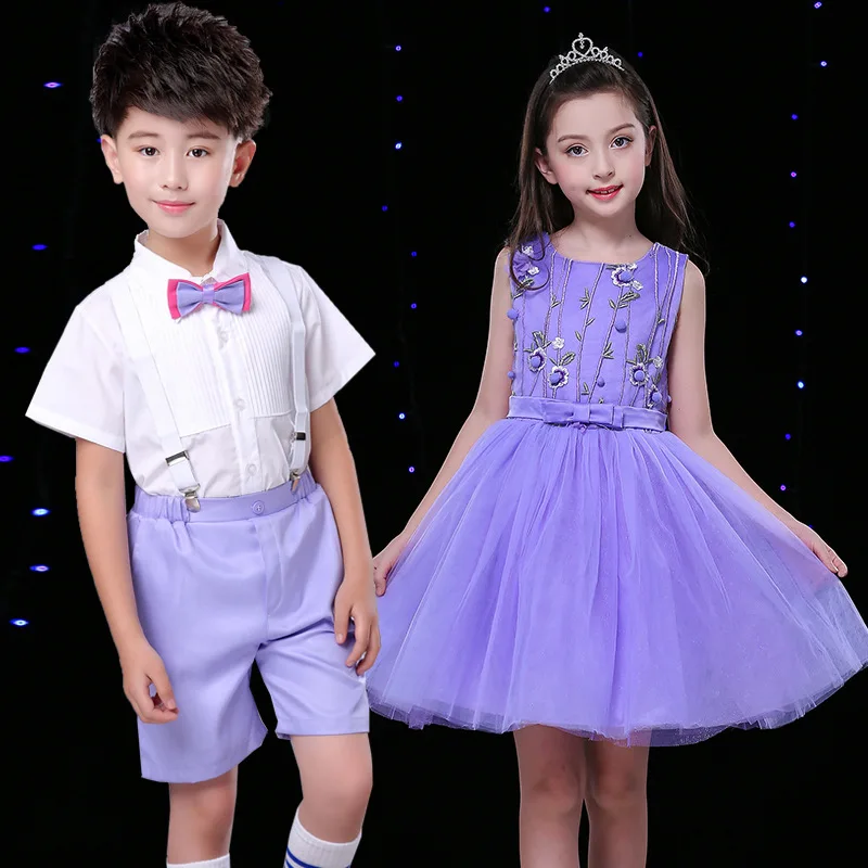 Children's Performance Clothing New Boys And Girls Princess Dress