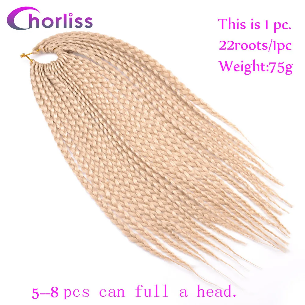 Chorliss 14 &quotкоробка синтетические плетеные Наращивание волос 22 корни/pc Вязание