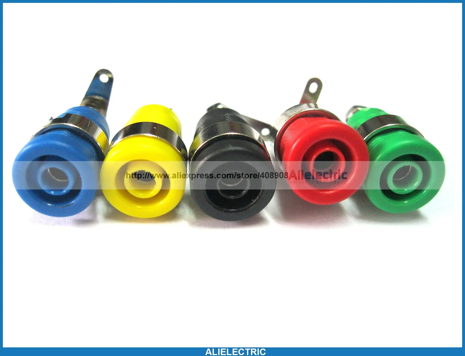 

100 x 4mm Binding Post Banana Jack 5 Colors for 4mm Safety Protection Plug SL2074