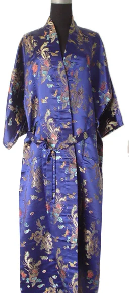 Китайский Для мужчин шелковый атлас банный халат ночная рубашка, юката костюм, накидка, Восточный халат, халат с поясом S M L XL XXL XXXL Дракон MR001