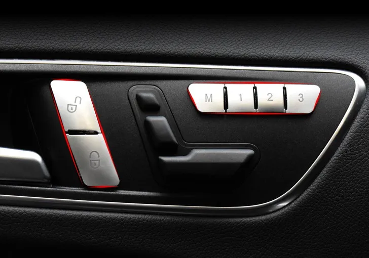 

Car Door Seats Memory Adjusting Push Button Trim Cover sticker for Mercedes Benz CLA/GLA/GLK/GLE/CLS/GL/ML/A/B/E