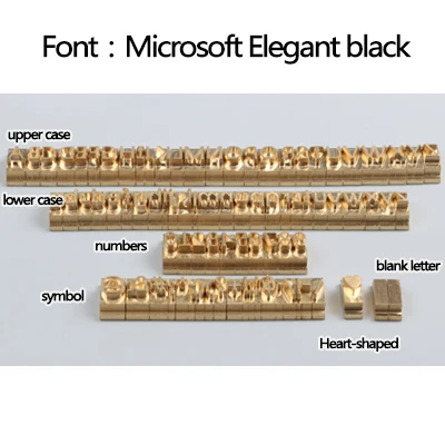 DIY T слот Медь 10 см Держатель 52 Алфавит Набор 10 цифр 20 символ кожа дерево логотип штамп плесень высечки паяльник плесень набор - Цвет: LOWER M E B