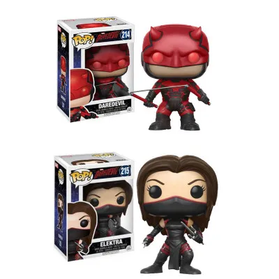 Funko POP Daredevil 214 215 ELEKTRA фигурка большая голова качающаяся Q Edition украшение автомобиля