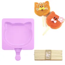 Силиконовая форма для изготовления мороженого Формы Для Мороженного На Палочке куб с палочками лоток для мороза льда производитель пудинга инструменты палочки для сладостей