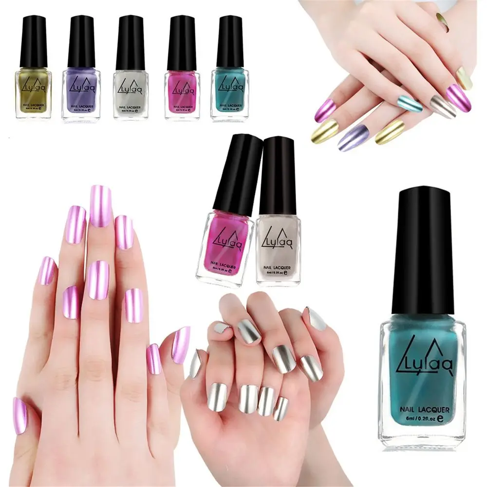 6ml Diy Durable Stripping Nail Polish Glue Art Gel Lacquer Newest 6ml Diy Durable Stripping Nail Polish Glue Art Gel Lacquer Newest Colors Gorgeous Mirror Metal Bright Manicure Tool In From Beauty