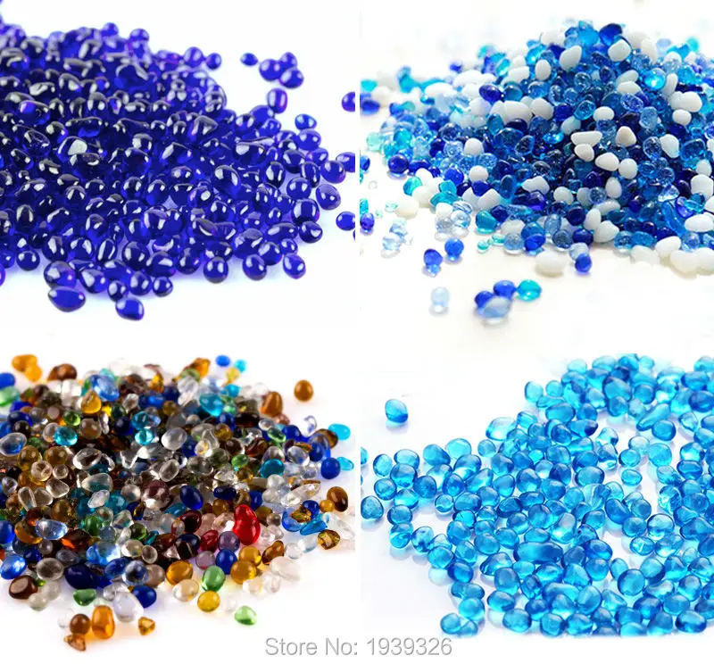 

Colored Decorative Glass Marble Beads 400g Glass Pebble Stones Swimming Pool Garden Ornament Fish Tank Vase Aquarium Accessories