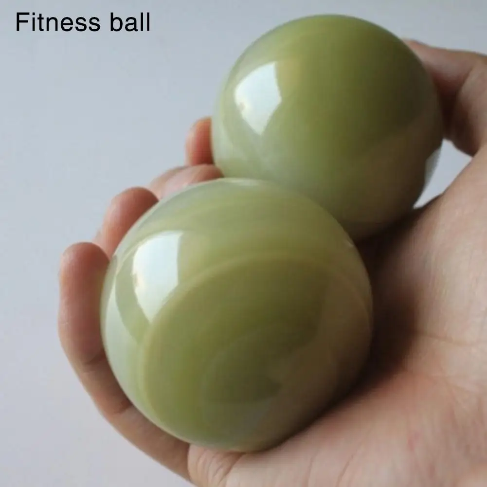 2 шт. зеленый нефрит натуральный камень массажный шар 50 мм Упражнение медитация снятие стресса гандбол фитнес-мяч