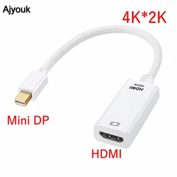

100PCS Mini Displayport DP To HDMI Female Thunderbolt to HDMI Cable Adapter 4K*2K DisplayPort Cable for Macbook Surface Pro