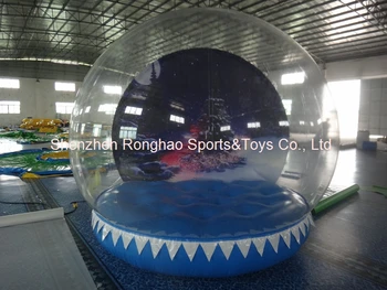 

Free Shipping High Quality PVC Inflatable Christmas Snow Globe Bubble Tent Advertising Snowball With Blower