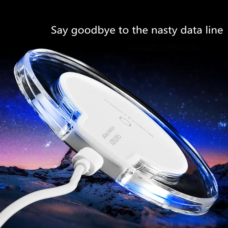 Беспроводное зарядное устройство с кристаллами для iPhone X Xs Max XR 8 Plus Samsung Galaxy Note S8 S7