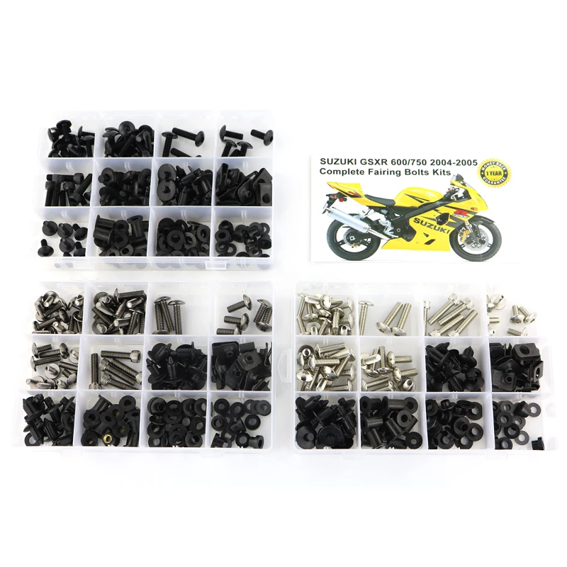 

For Suzuki GSXR600 750 GSX-R600 GSX-R750 2004 2005 Motorcycle Complete Full Fairing Bolts Kit OEM Style Steel