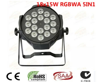 

High Brightness 18x15W Led Par Light RGBWA 5in1 DMX Professional Lighting Indoor Stage Lights DJ Equipment Par Led