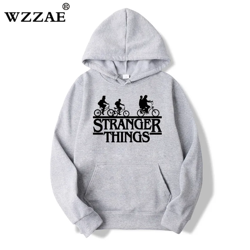 Мужские толстовки с капюшоном Stranger Things модные оверсайз в стиле хип хоп для осени