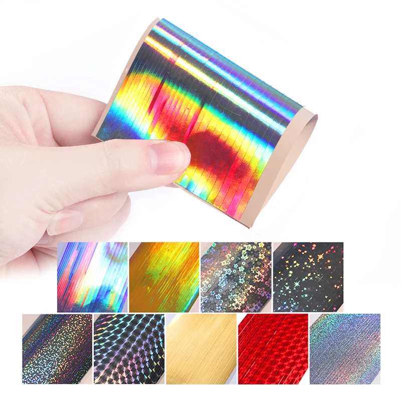 

1 Sheet Holo Strip Tape Nail Art Stickers Ultra Thin Laser Silver Stripe Line Sticker DIY Foil Decal
