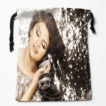 

Fl-Q176 New Selena Gomez -#9 Custom Printed receive bag Bag Compression Type drawstring bags size 18X22cm 711-#Fl176
