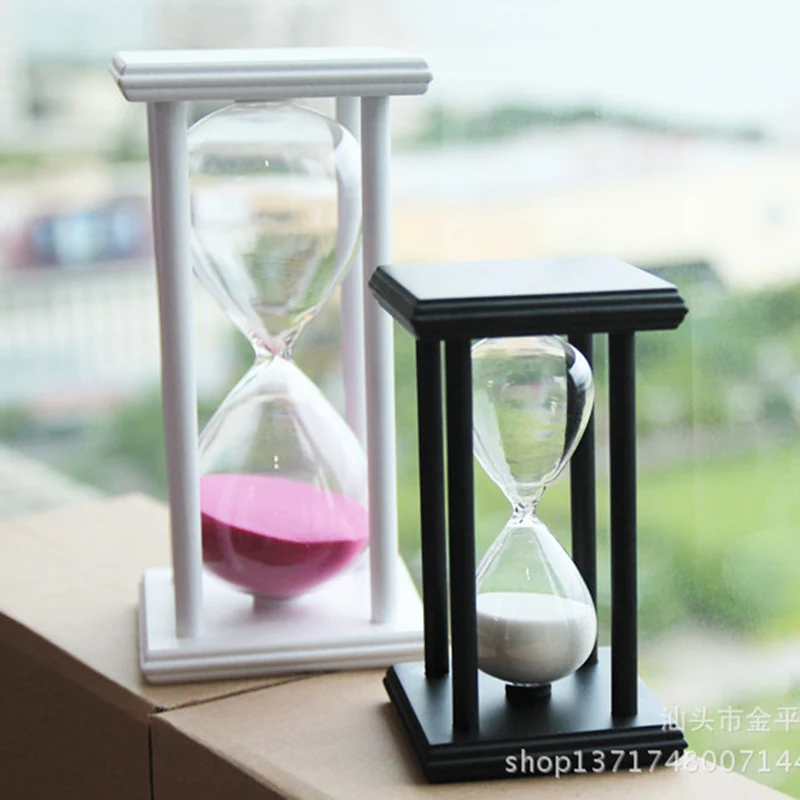 LumiParty 30 минут стеклянный деревянный час стеклянный песочный таймер часы песочные стеклянные чайные таймеры хрустальные ремесло подарок на день рождения-20
