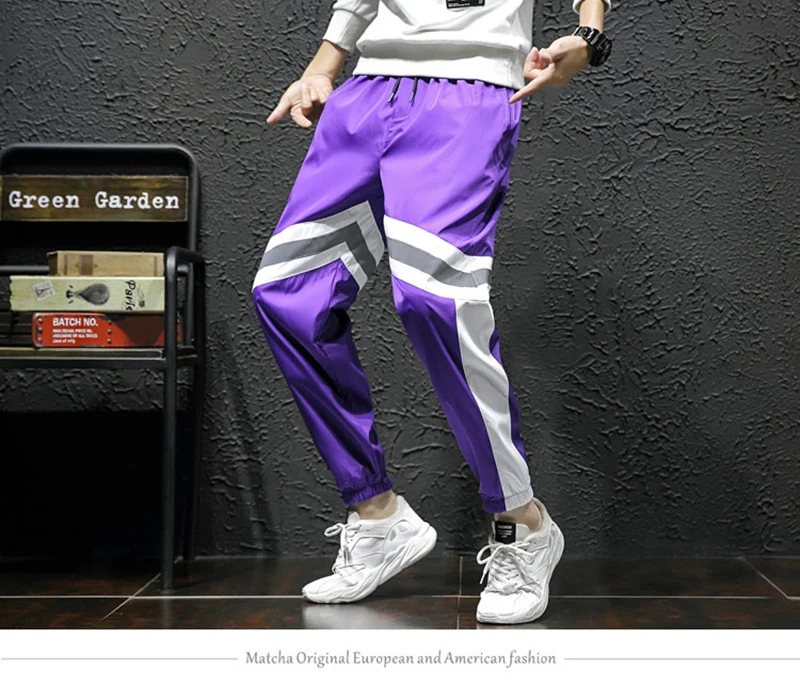 Loose Hip Hop Cargo Pants Men Camouflage Patchwork Harem Mens Trousers Streetwear  (4)