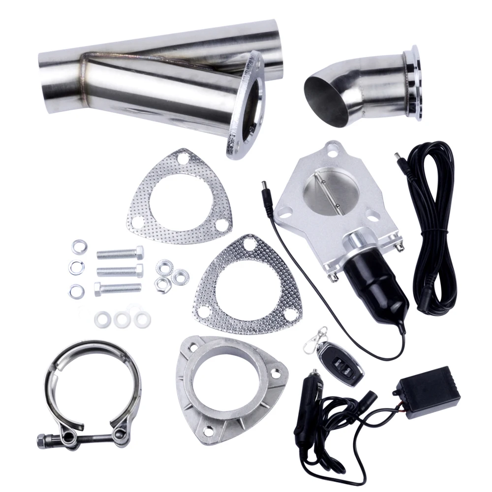 2.5 Inch Stainless Steel Headers Y Pipe Muffler Catback Bypass Exhaust