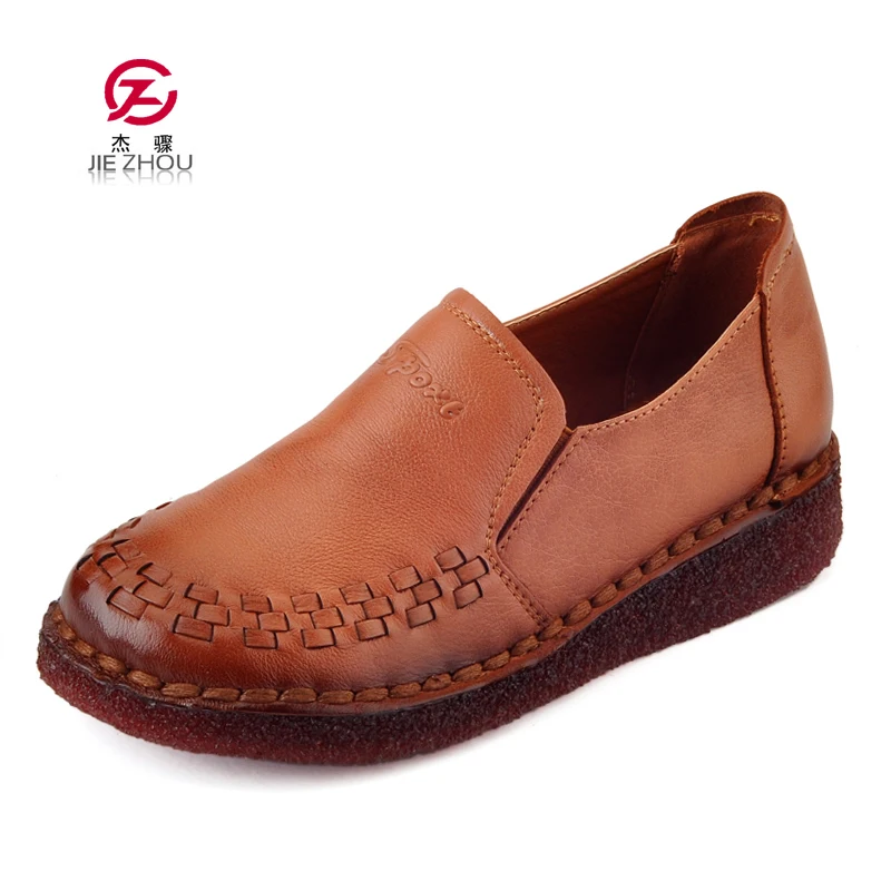 

Women Flats Fashion Genuine Leather Flat Shoes Woman Loafers 2018 New Fashion Women Casual Single Shoes