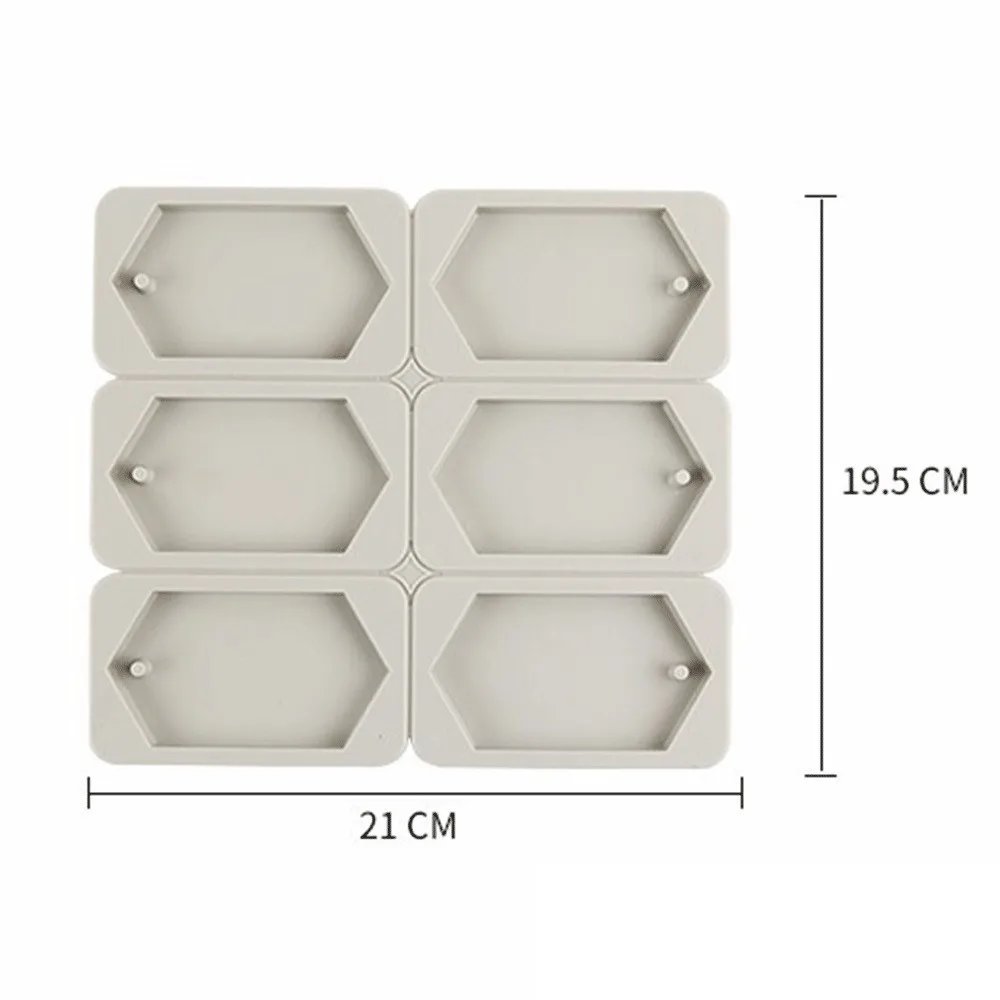 

Kitchen Fashion 2018 6-Cavity Hexagonal Aromatherapy Wax Plaster Epoxy Soap Silicone DIY Molds Supply