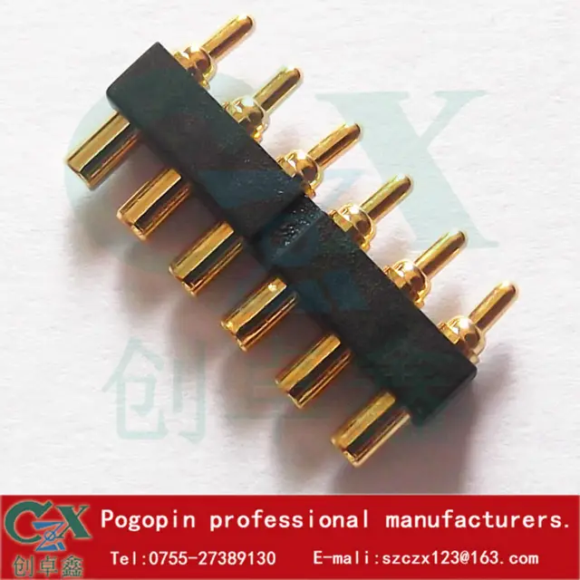 smt 6pin male 1 5 8 0mm pitch with 2 54mm pogo pin connector brass