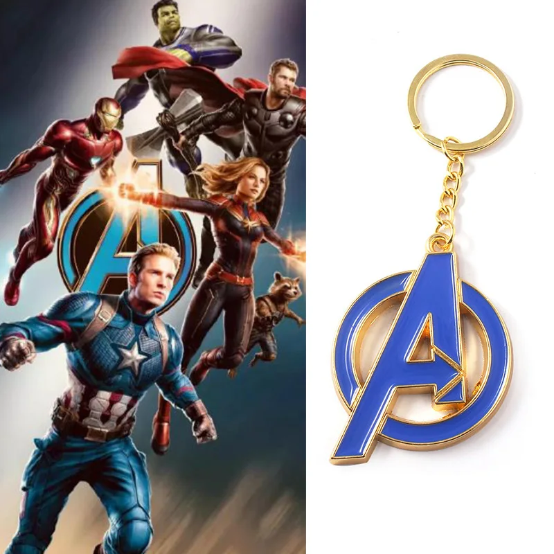 

2019 Avengers 4 Endgame Metal Keychain Thor Hammer Axe Weapon Stormbreake Enamel Key Chain Car Men Fans Bag Accessories