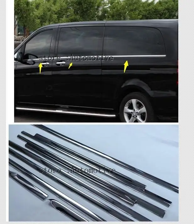Аксессуары для окна автомобиля Накладка Mercedes Benz Vito 2016 2017 Стайлинг (5370 см ABS хром)