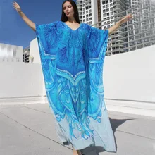 Printed V Neck Long Beach Cover Up Pareos De Playa Mujer Beach Wear Bikini Cover Up Robe Plage Sarong Beach Tunic Beachwear Printed V Neck Long Beach Cover Up Pareos De Playa Mujer Beach Wear Bikini Cover Up Robe Plage Sarong Beach Tunic Beachwear