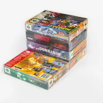 

Ruitroliker 10Pcs Clear Box Case Sleeve CIB Protector for SNES SFC Games Cartridge Box