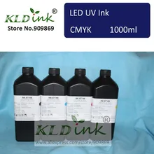 [Чернила КЛД] Совместимость светящиеся в ультрафиолетовом свете чернила для струйный УФ планшетный принтер с DX5 DX6 DX7 печатающая головка(4 шт. X 1000 мл