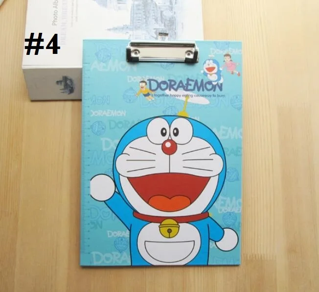 1 шт./лот, мультипликационный Кот, медведь, Друзья+ цветок, серия A4, размер, папка, доска с зажимом, файл, доска для подачи, товары, школьные принадлежности - Цвет: NO4Greeting Doraemon