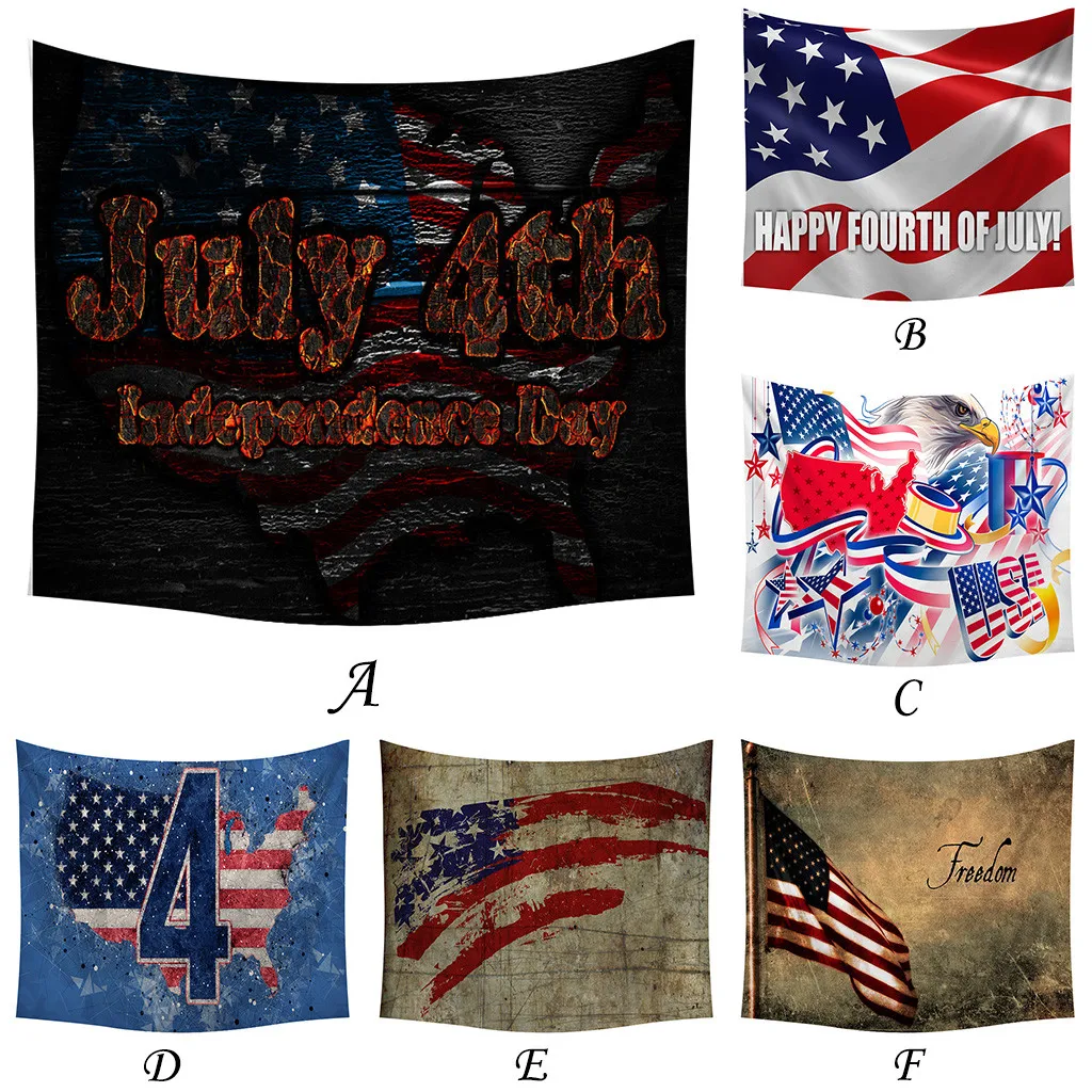 

Independence Day Print Home Tapestry Wall Hanging Wall Decoration For American Independence Day Decor Tapestrys Party Wall Art