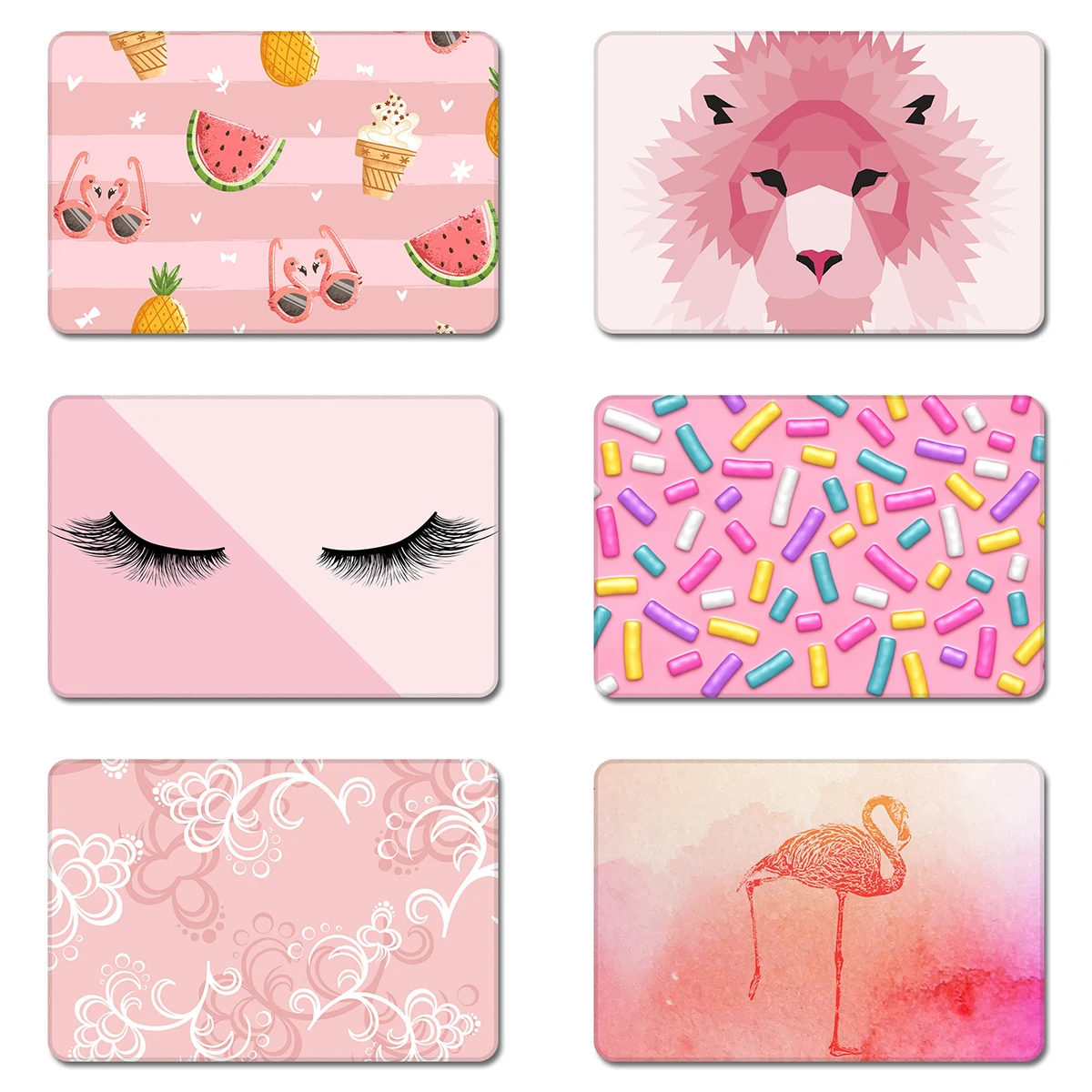 

Pink Fruits Lion Eyelash Cool Designs Nature Rubber Table Mouse Pad Laptop Computer Enclosure Mousepad Mat
