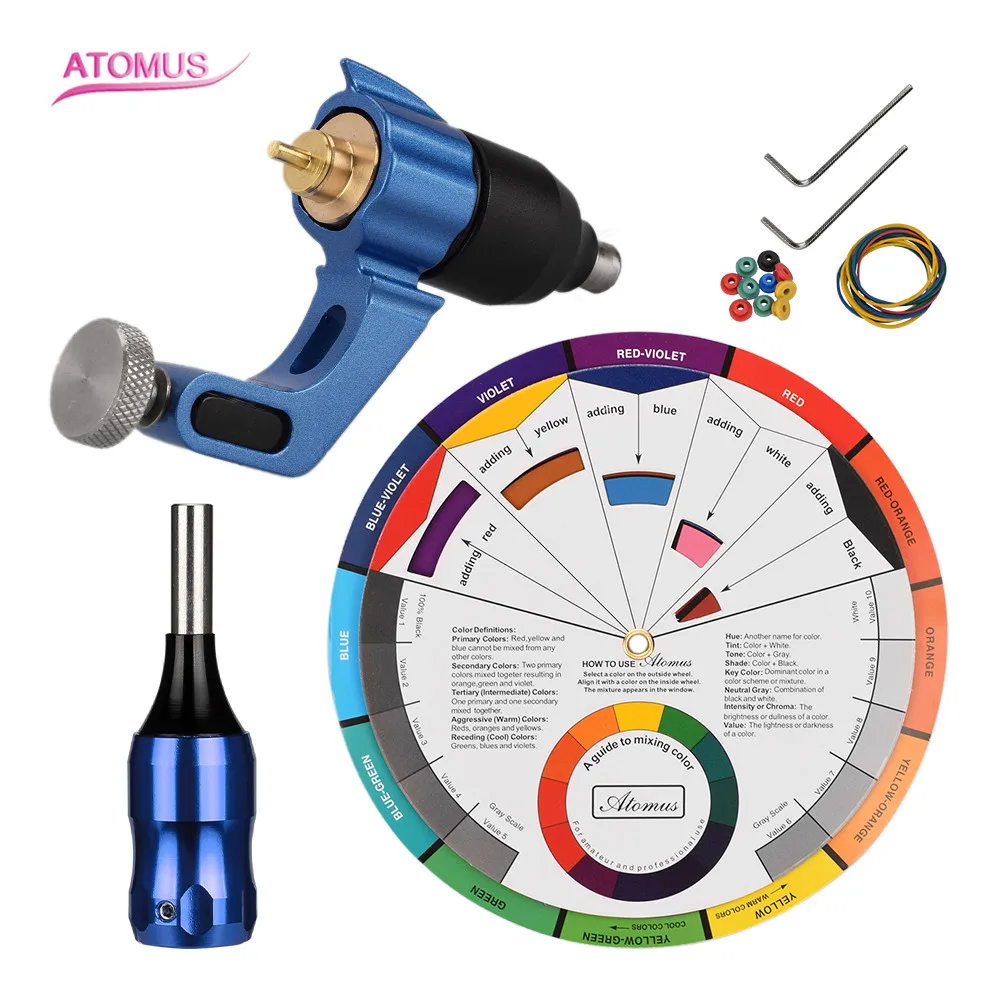 Набор для татуажа Maquina Tatuar Ротационная Машина для татуировки педаль Поворотный Комплект наборы Инструменты тату до иглы tatoagem