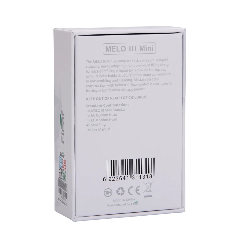 Мини бак Eleaf Melo III съемный 2 мл мини атомайзер 3 Заправляемый сверху Istick Pico Mod новый
